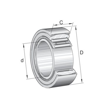 Aligning needle roller bearing with inner ring Series: PNA